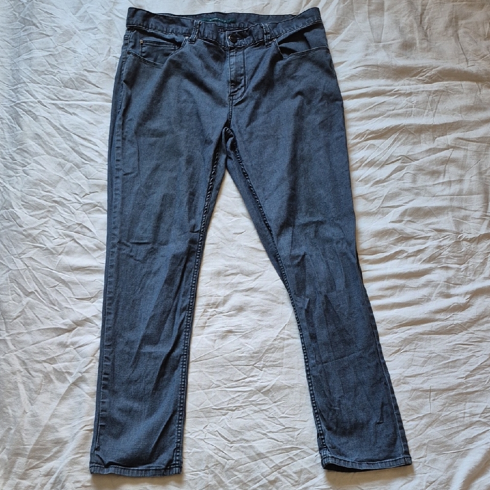 Perry Ellis Men's Slim Jeans-Dark Blue-36x32